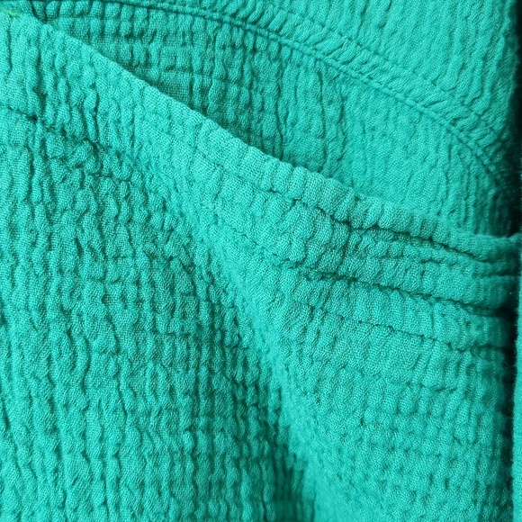 We The Free Lightweight Gauze Shirt in Teal - Picture 3 of 10